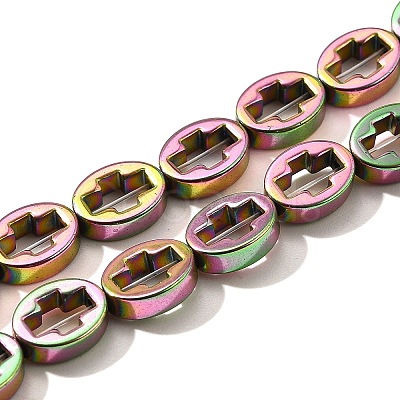 Electroplated Synthetic Non-magnetic Hematite Beads Strands G-L613-Z01-01J-1