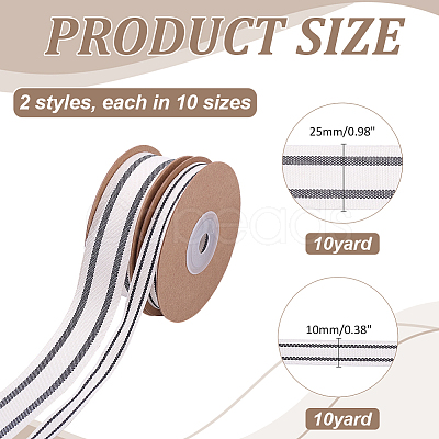 2 Rolls 2 Styles Cotton Ribbon OCOR-ME0001-99B-1