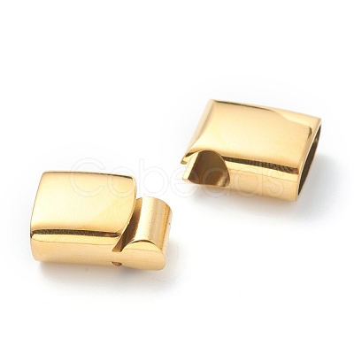 Ion Plating(IP) 316 Surgical Stainless Steel Magnetic Clasps with Glue-in Ends STAS-G241-14B-G-1