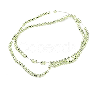 Electroplated Synthetic Non-magnetic Hematite Beads Strands G-C248-D01-3mm-01-1