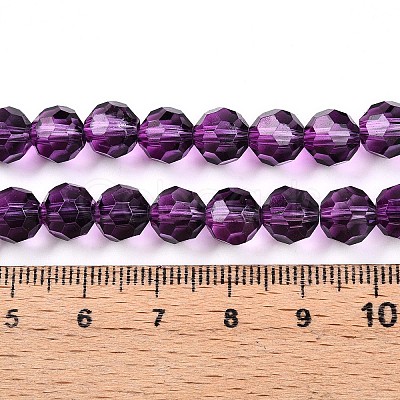 Baking Paint Transparent Glass Beads Strands DGLA-A035-T8mm-A09-1