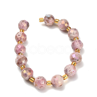 Electroplated Natural Druzy Geode Crystal Beads Strands G-F833-P01-10mm-1