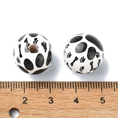 Pet Theme Wood Large Hole European Beads LS-WOOD-D027-03A-1