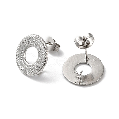 Non-Tarnish 304 Stainless Stud Earring Findings LS-STAS-M314-01F-P-1
