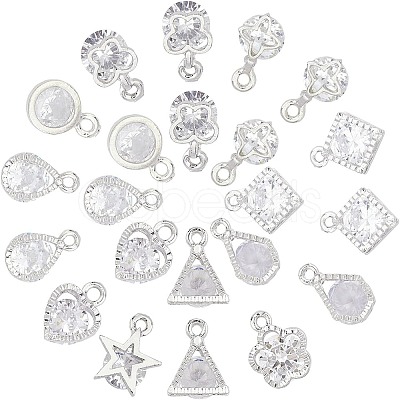 Mixed Shapes Alloy Charms ZIRC-SC0001-04P-1