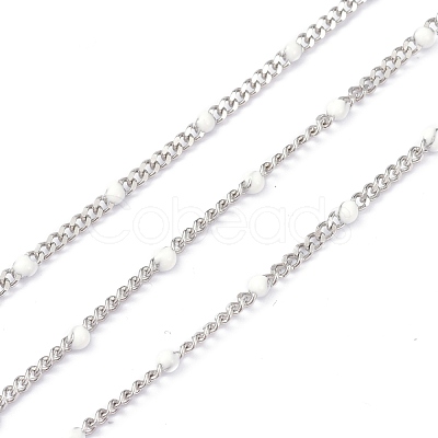 304 Stainless Steel Enamel Curb Chains CHS-P013-01P-11-1