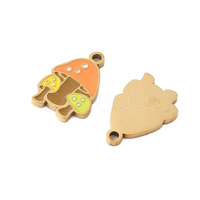 304 Stainless Steel Enamel Pendants STAS-R168-22G-04-1