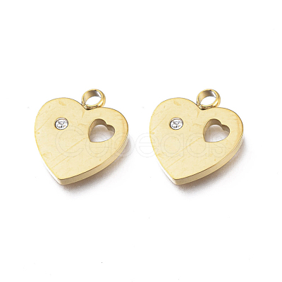 Ion Plating(IP) 304 Stainless Steel Charms X-STAS-L245-001G-1