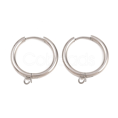 316 Stainless Steel Huggie Hoop Earring Findings EJEW-B158-01F-P-1