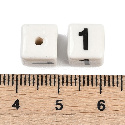 Glazed Porcelain Beads PORC-R003-07-01-1