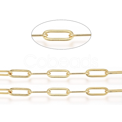 Brass Paperclip Chains CHC-G007-03G-1