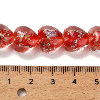 Handmade Dichroic Foil Glass Beads Strands DICH-U001-03G-1