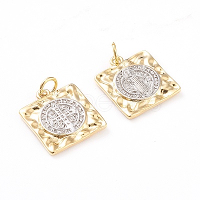 Brass Pendants ZIRC-I043-28G-1