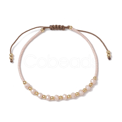 Glass Braided Bead Bracelets BJEW-JB11419-03-1