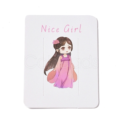 Rectangle Paper Hair Clip Display Cards CDIS-C004-03B-1