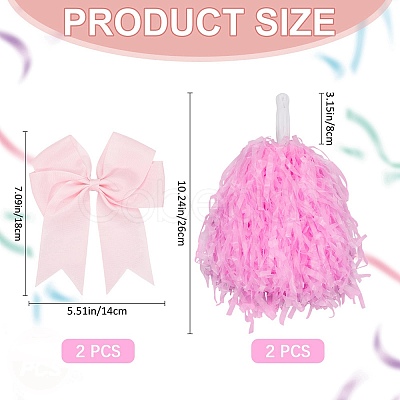 Plastic Cheerleading Pom Poms Cheerleading Hand Flowers AJEW-CN0005-94B-1