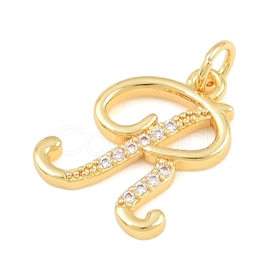 Brass Micro Pave Clear Cubic Zirconia Pendants CU-CBA7939-01R-G-1