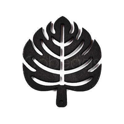 Natural Poplar Wood Pendants WOOD-N016-28A-1