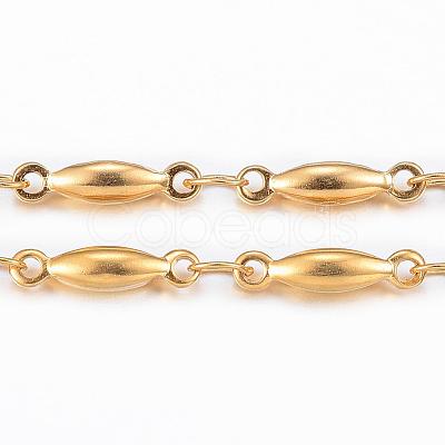 Ion Plating(IP) 304 Stainless Steel Bar Link Chains CHS-H009-18G-1