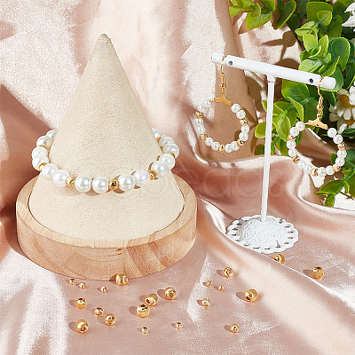 120Pcs 4 Style Brass Beads KK-BBC0012-36-1