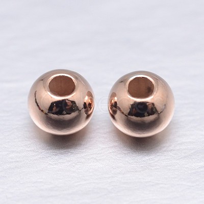 Round 925 Sterling Silver Spacer Beads STER-M103-04-2.5mm-RG-1