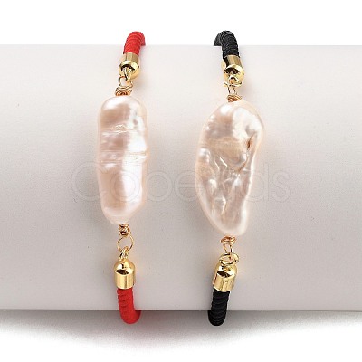 Adjustable Nylon Twisted Cord Slider Bracelets Sets BJEW-JB05322-1