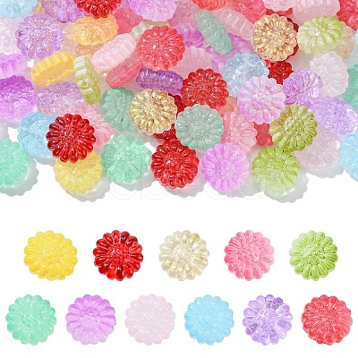 100Pcs 11 Colors Transparent Glass Beads DGLA-CJ0001-02-1