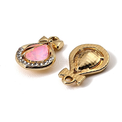 UV Plating Alloy Glass Pendants FIND-K032-12G-1