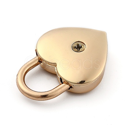 Heart Shaped Zinc Alloy Padlock PALLOY-B025-01LG-1