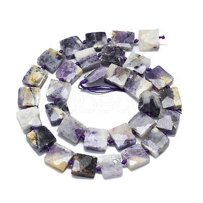 Natural Purple Fluorite Beads Strands G-F725-35-1