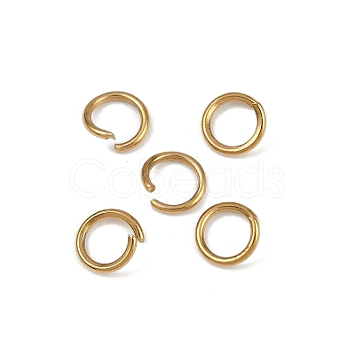 304 Stainless Steel Open Jump Rings X-STAS-Z137-01G-06-1