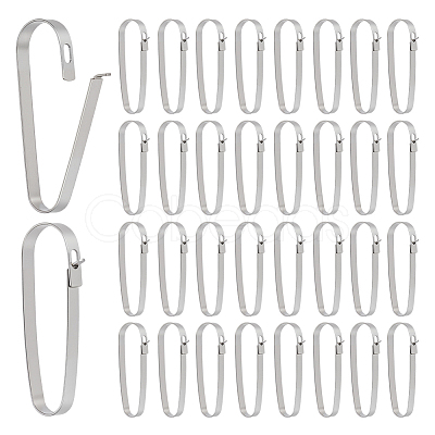 304 Stainless Steel Keychain Clasp Findings STAS-WH0072-03P-1