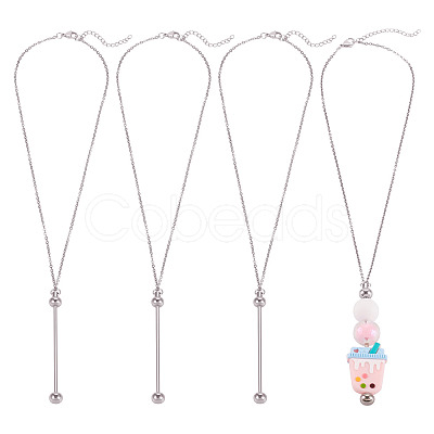304 Stainless Steel Cable Chain Necklace Makings NJEW-TAC0012-01-1