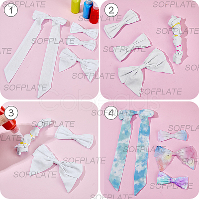 12Pcs 4 Styles Cotton Aligator Hair Clips PHAR-SP0001-26-1