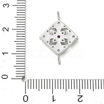Brass Rhinestone Pendants RB-CBAA948-02P-1