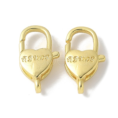 Brass Lobster Claw Clasps KK-F893-04G-1