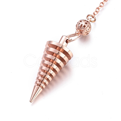 Brass Coil Dowsing Pendulums KK-K239-01RG-1