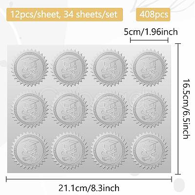 34 Sheets Graduation Theme Custom Silver Foil Embossed PET Picture Sticker DIY-WH0528-002-1