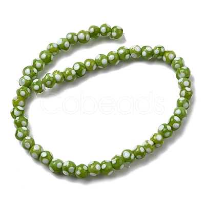 Handmade Lampwork Beads LAMP-D002-6mm-01B-1