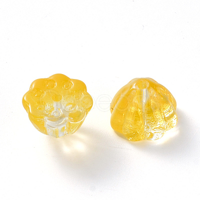 Transparent Baking Paint Glass Beads DGLA-T002-08B-1