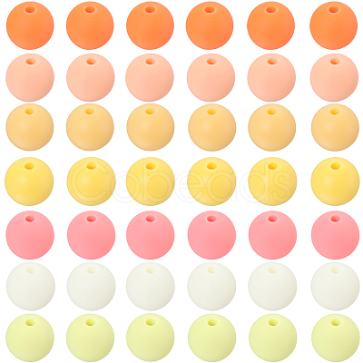 Rubberized Style Imitated Silicone Acrylic Beads MACR-PA0001-06C-03-1