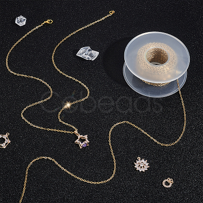 1Roll 304 Stainless Steel Cable Chains CHS-UN0001-28-1