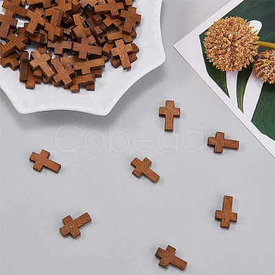 100Pcs Wooden Pendants WOOD-SC0001-38-1