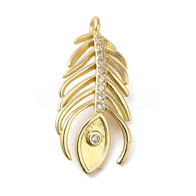 Rack Plating Brass Micro Pave Cubic Zirconia Pendants KK-Q795-08G-1