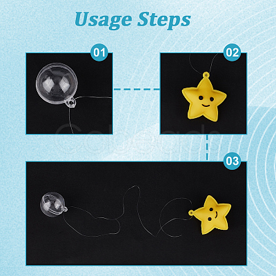3Pcs 3 Styles Floating Silicone & Plastic Display Decorations AJEW-GF0013-34-1
