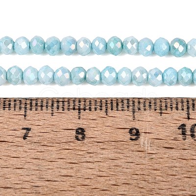 Anti-Tarnish Electroplate Rondelle Glass Beads Strands EGLA-T021-3mm-17-07-1