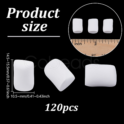 120Pcs Resin Marshmallow Figurine DJEW-NB0001-57-1