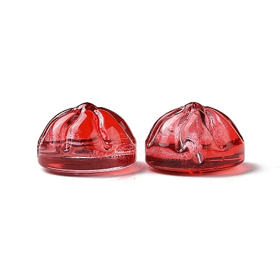 Transparent Spray Painted Glass Beads GLAA-I050-09B-1