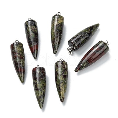 Natural Dragon Blood Pointed Pendants G-D040-01P-B13-1