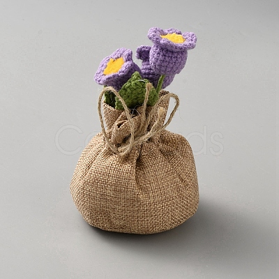 Plush Artificial Flower Pot Plants Display Decoration DJEW-WH20023-008C-1
